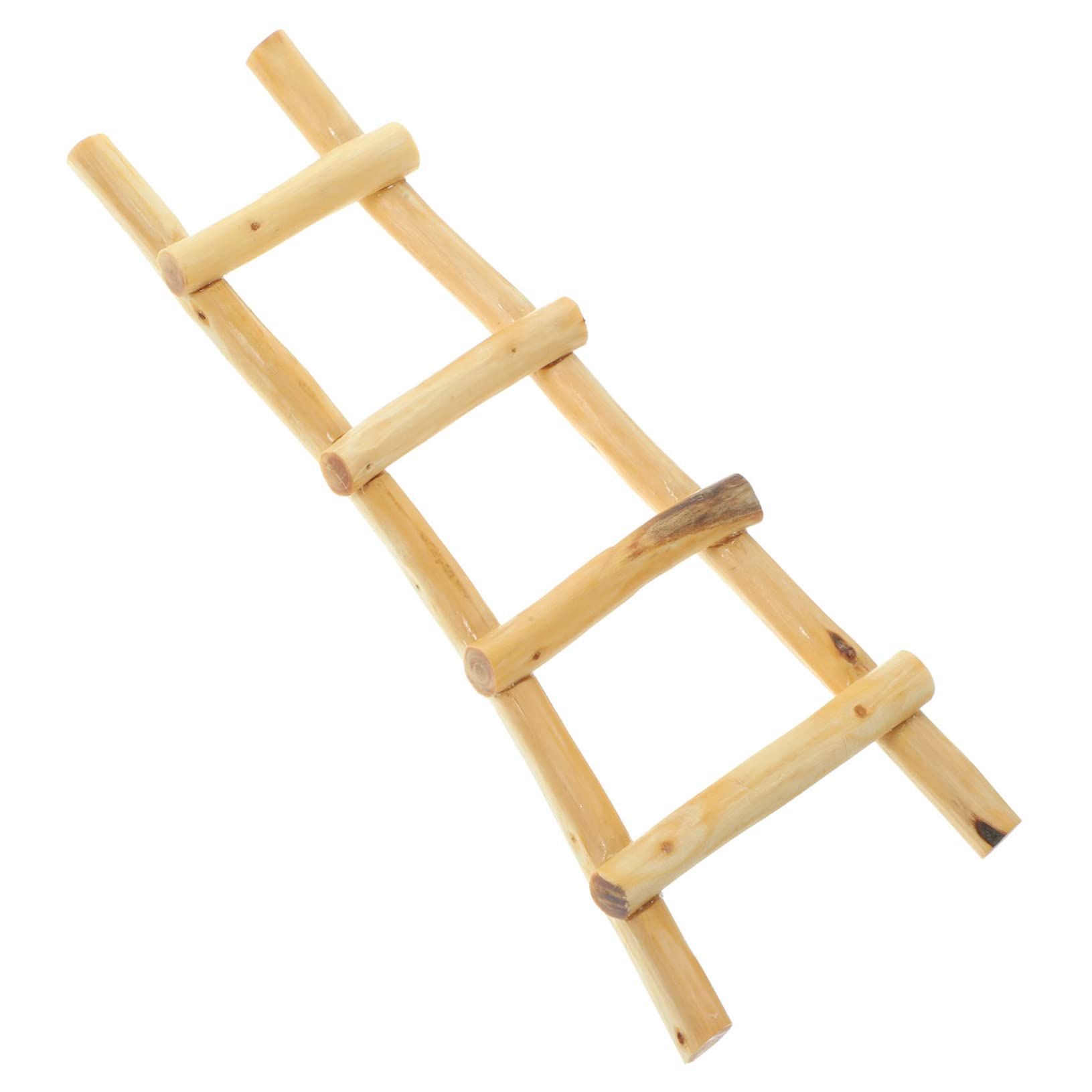 Miniature Wood Ladder Outside Furniture Doll House Furniture Log Wooden — image 1