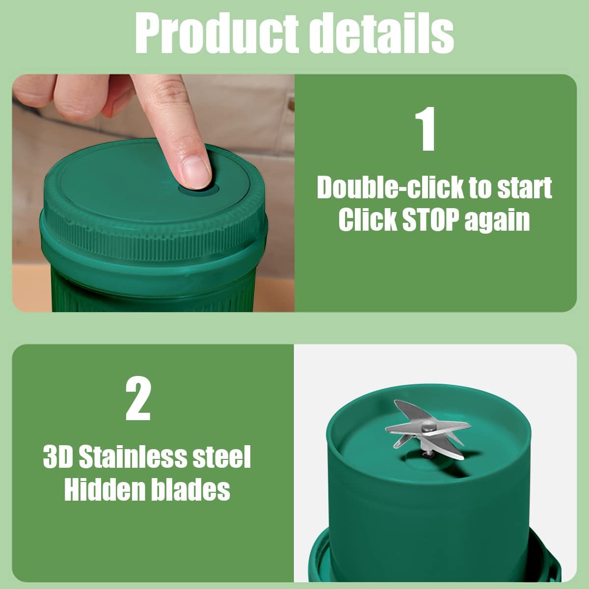 USB Rechargeable Mini Juice Blender view 2