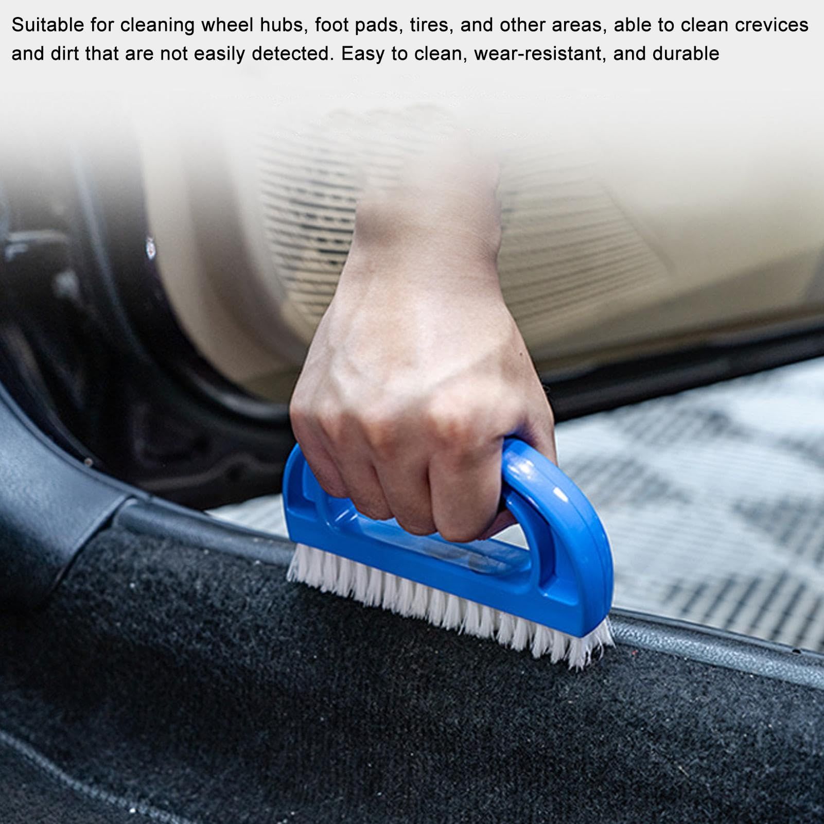 Shape Car Carpet Brush | Fine Bristle Curved Handle Slip Wash Brush | Anti view 3
