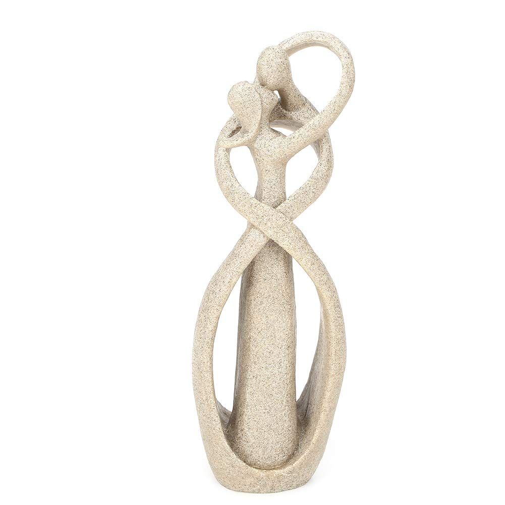 Sandstone Statue, Handmade Sandstone Kiss Lovers Couple Statue Abstract