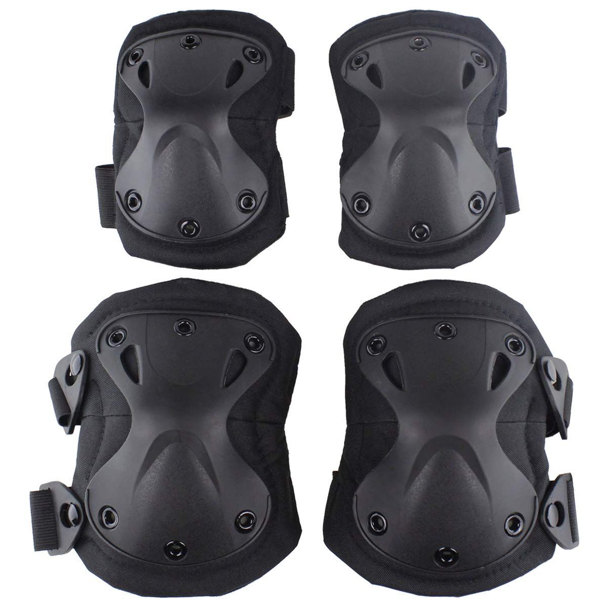 Tactical Combat Knee & Elbow Protective Pads Set for Outdoor Paintball Game