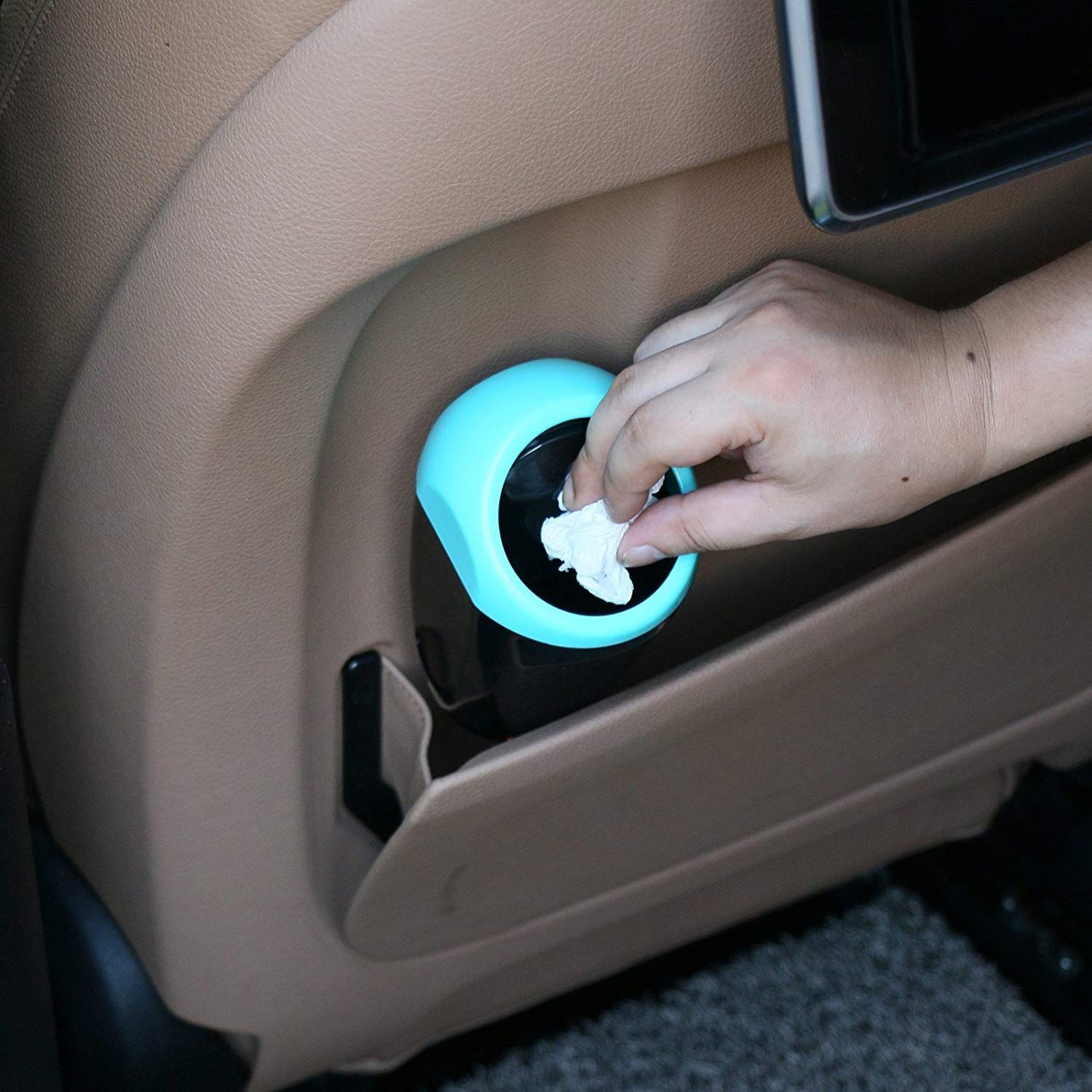 Mini Waste Can Rubbish Car Trash Can Rubbish Bin for Car /Office/Home Mini view 3
