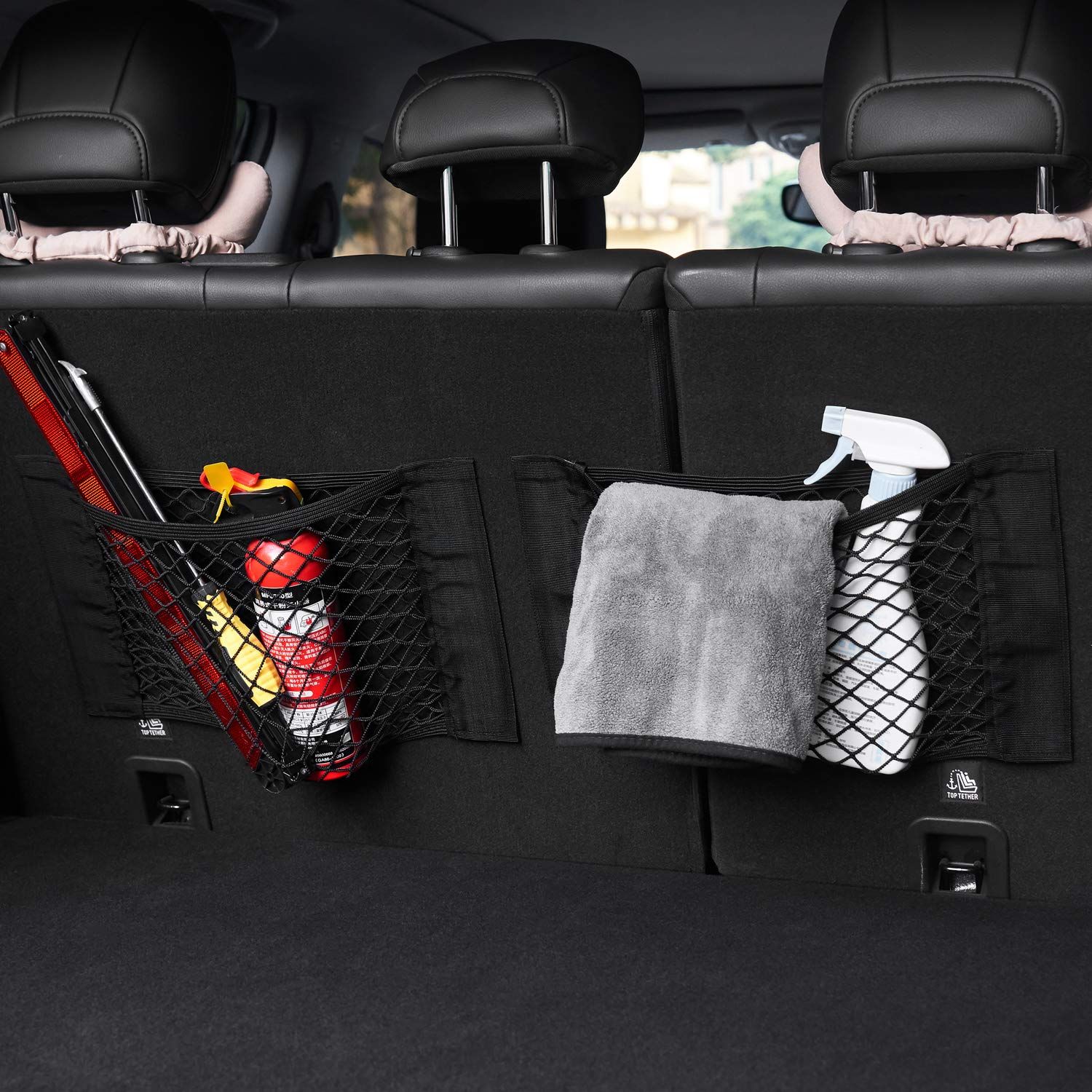 Net Wall Sticker Organizer Pouch Bag Storage Mesh Net for Car Trunk Storage view 4