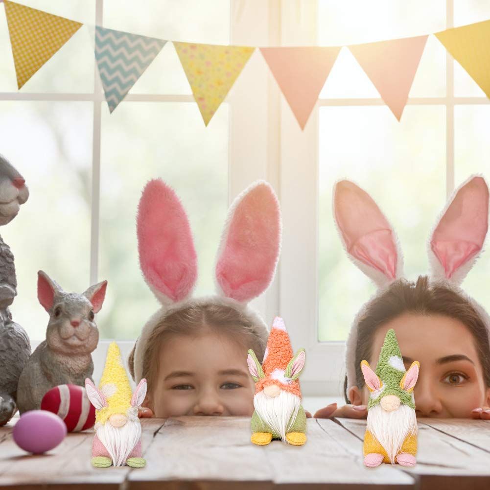 Easter & Valentines Day Bunny Gnome Plush Doll Decoration view 3