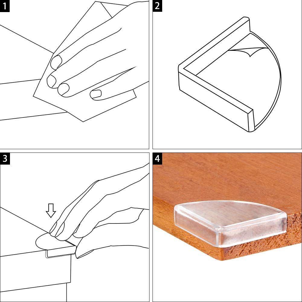 [36 Pack] Slim Clear Edge Bumpers view 4