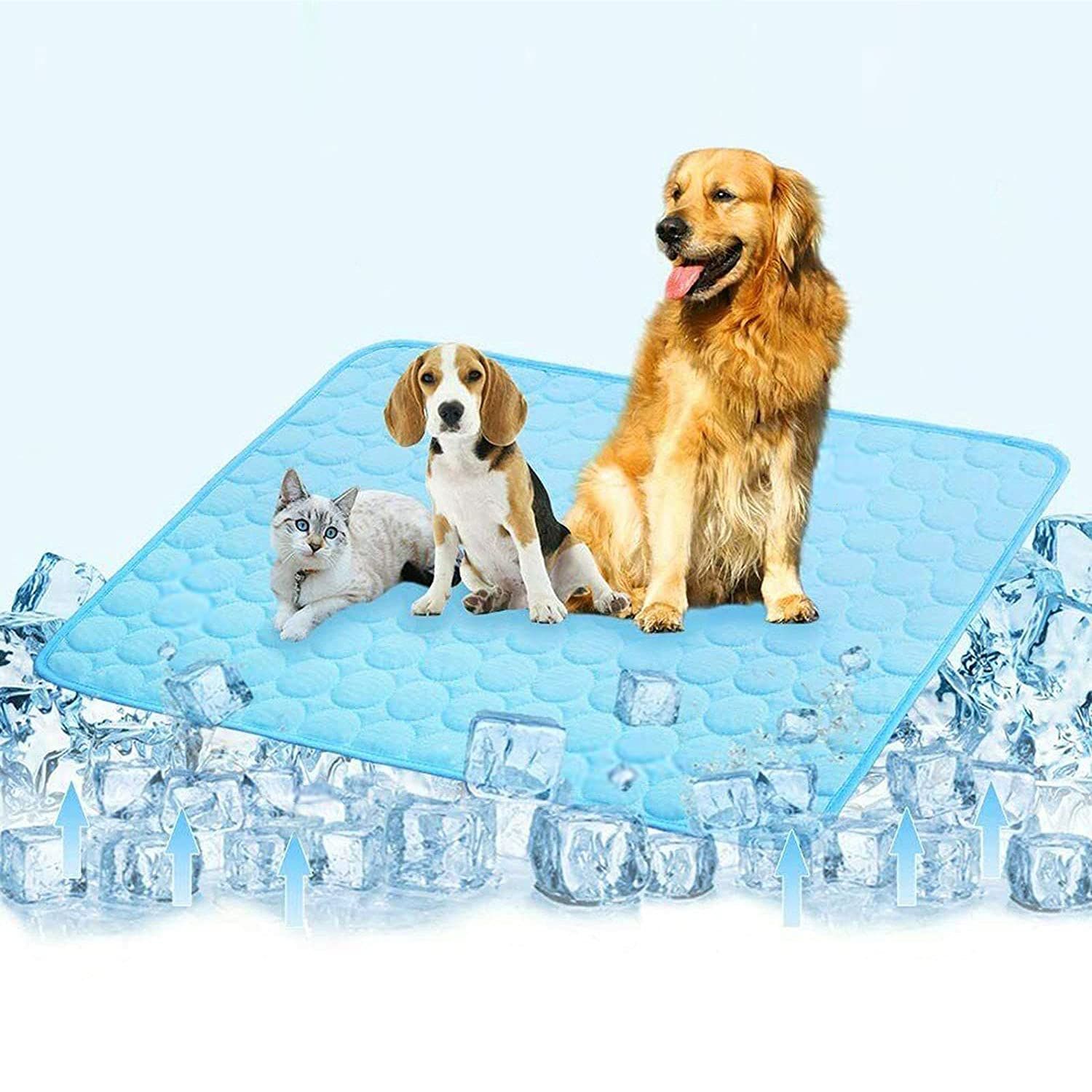 Mat Pad for Dogs Cats Ice Silk Mat Cooling Blanket Cushion for — image 1
