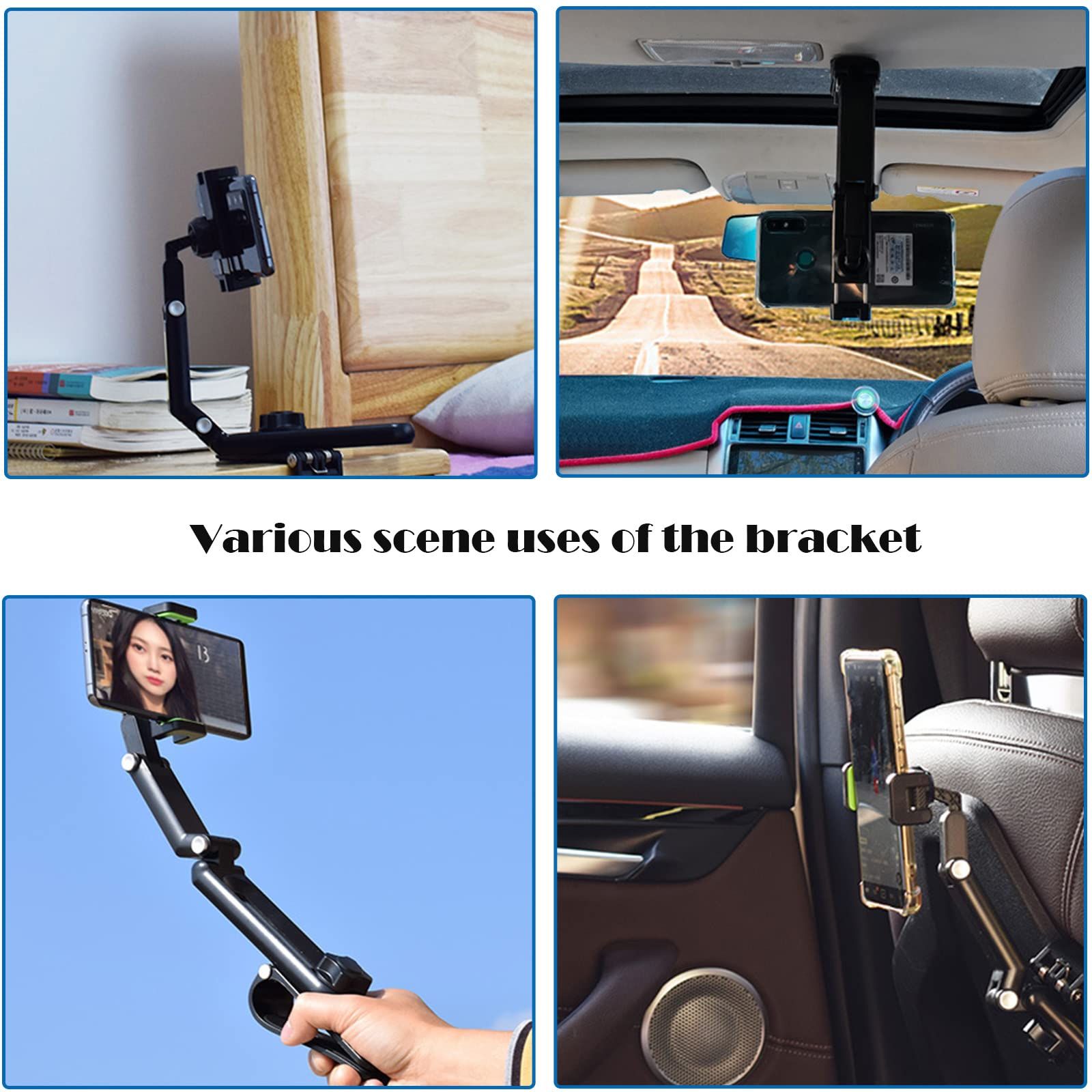 Car Phone Holder Mount,360°Rotatable Retractable Car Phone view 5