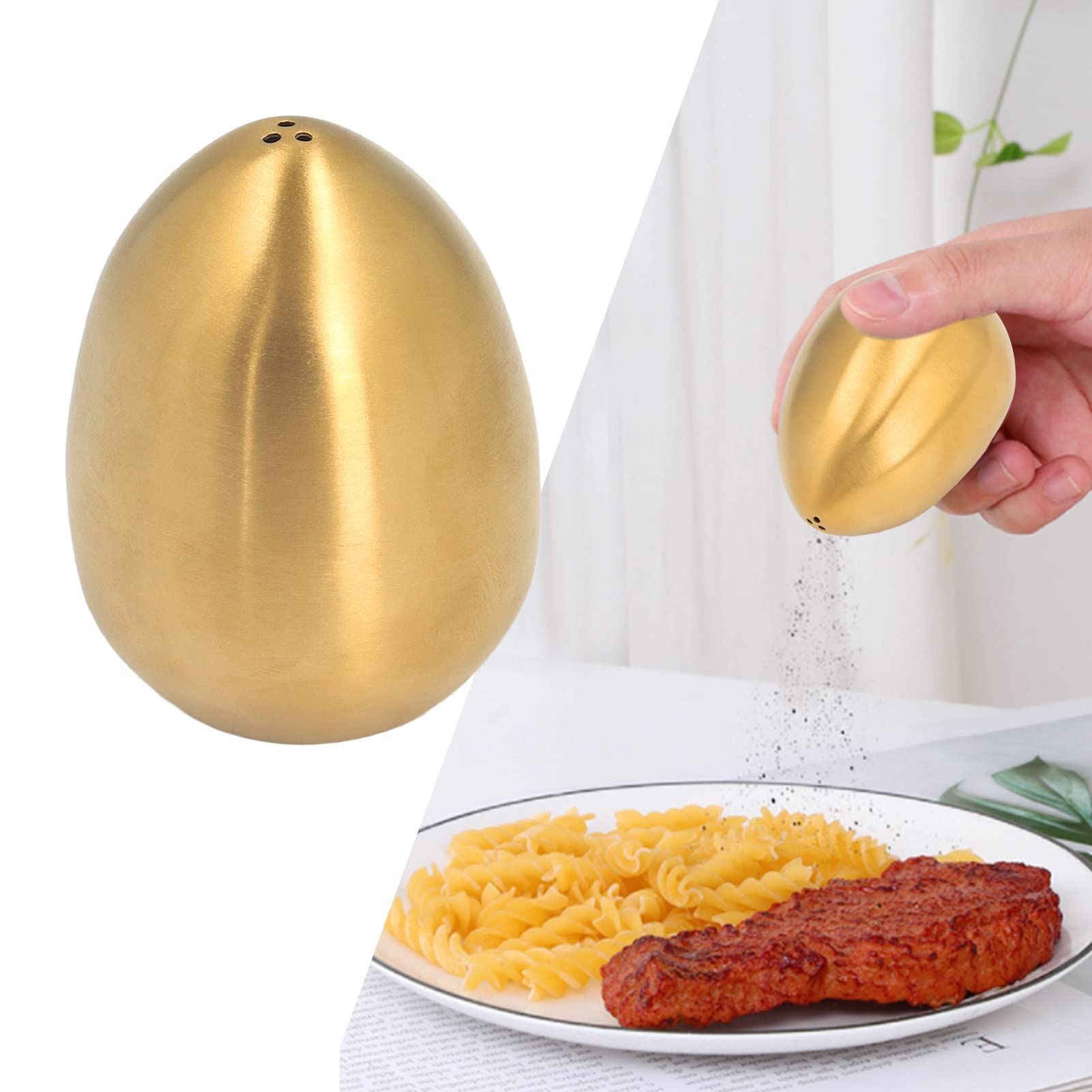Stainless Steel Egg Shaped Spice Jar Pepper Shaker for Home and Kitchen view 5