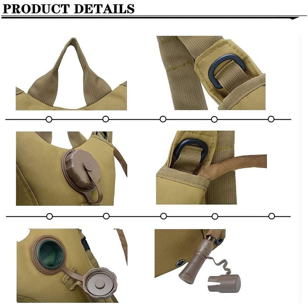 Tactical 3L Bladder Water Bag Camel Backpack for Hiking Outdoor Camping view 3