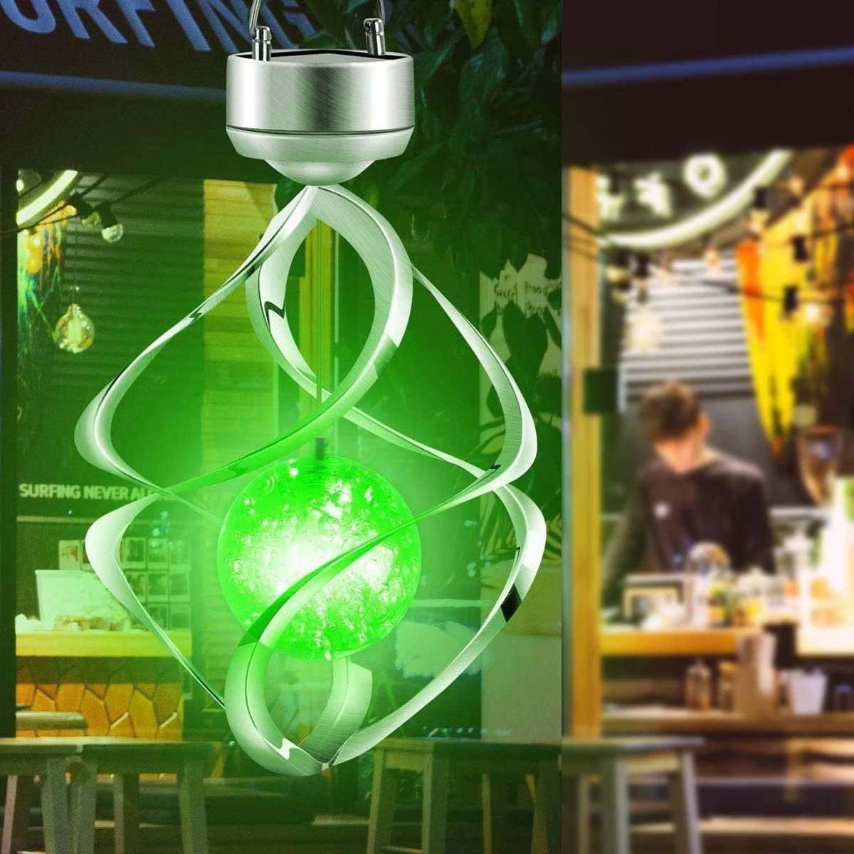 Solar Lights Outdoor Yard Decorations Wind Chimes Lights LED Colour Changing view 2