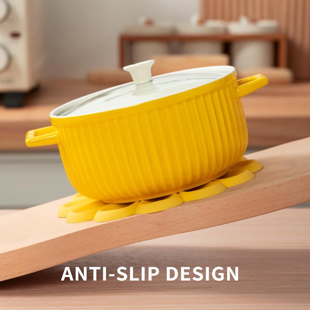 Round Flexible Silicone Pot Holders Hot Pads view 4