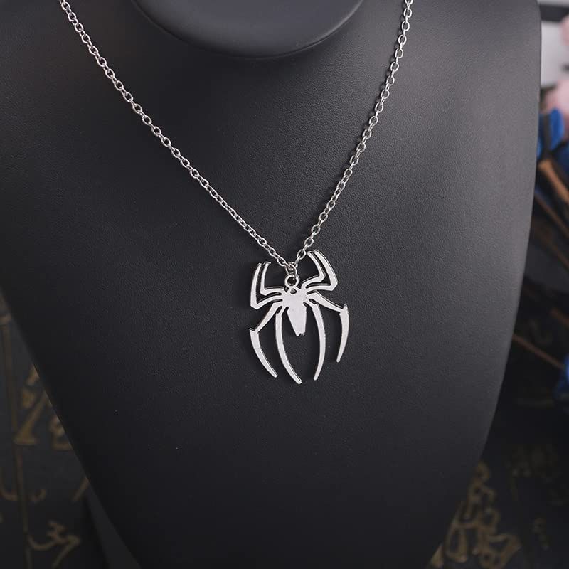 Spider Pendant Necklace Stainless Steel Lightweight Spiderman Charm Jewelry view 2