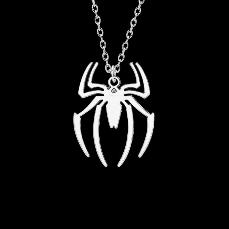 Spider Pendant Necklace Stainless Steel Lightweight Spiderman Charm Jewelry view 3