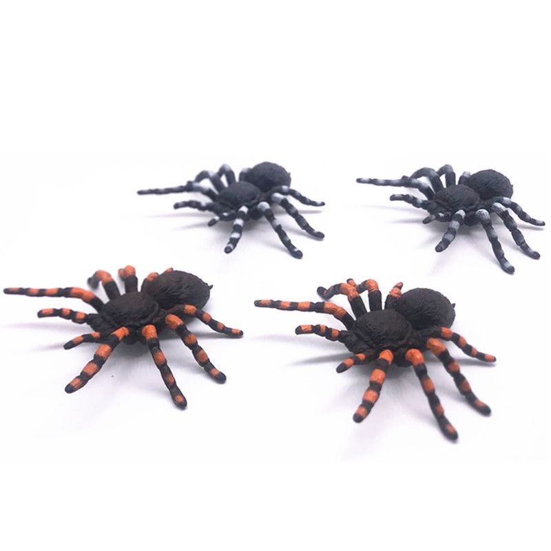 Spider Mom and Spiderlings - Stretch & Squeeze - 4-Piece Rubber Realistic Big