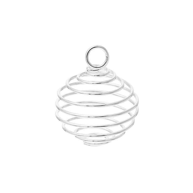 5 PCs Silver Plated Bead Cages Pendants Findings 20x25mm Bead Cages Necklace — image 1