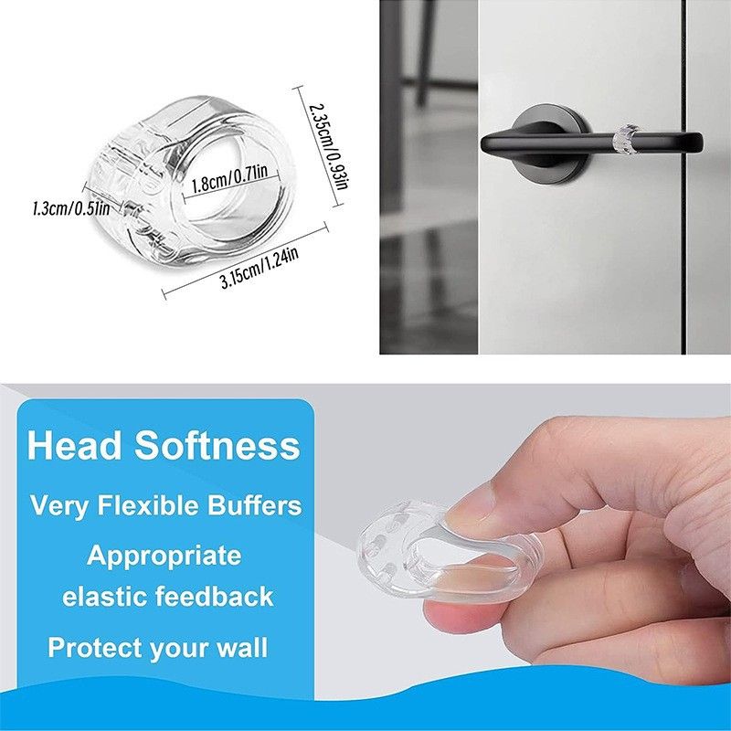 6 PCS Clear Door Wall Protector Door Stopper view 4