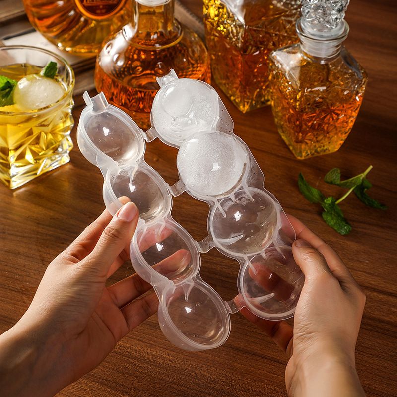 Large Sphere Ice Cube Trays Transparent Ice cube Mold With Ball Capacity for view 2