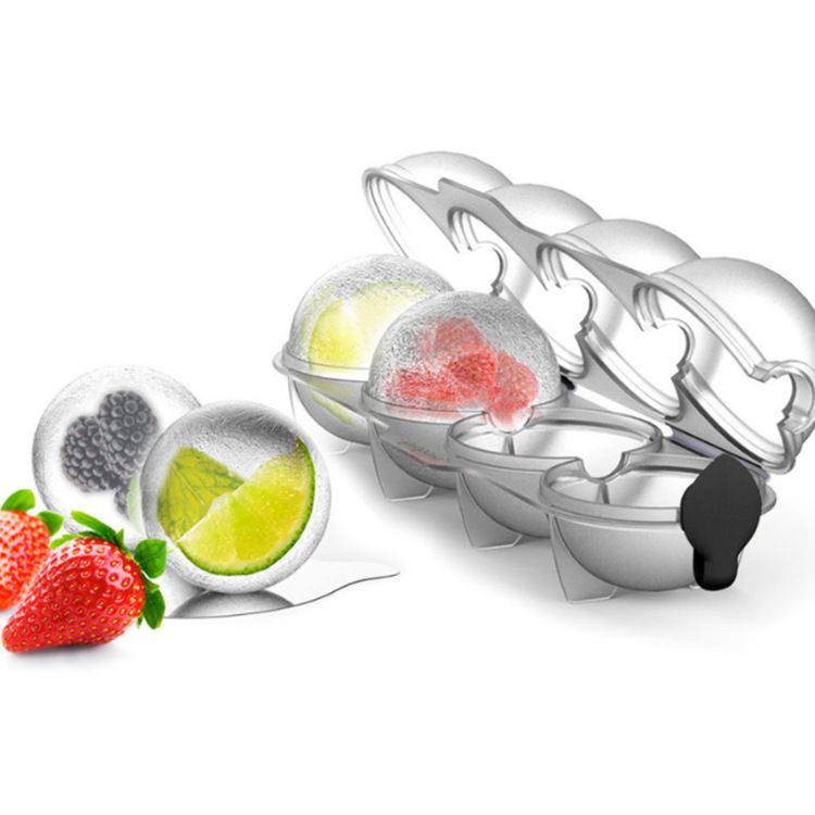 Large Sphere Ice Cube Trays Transparent Ice cube Mold With Ball Capacity for view 3