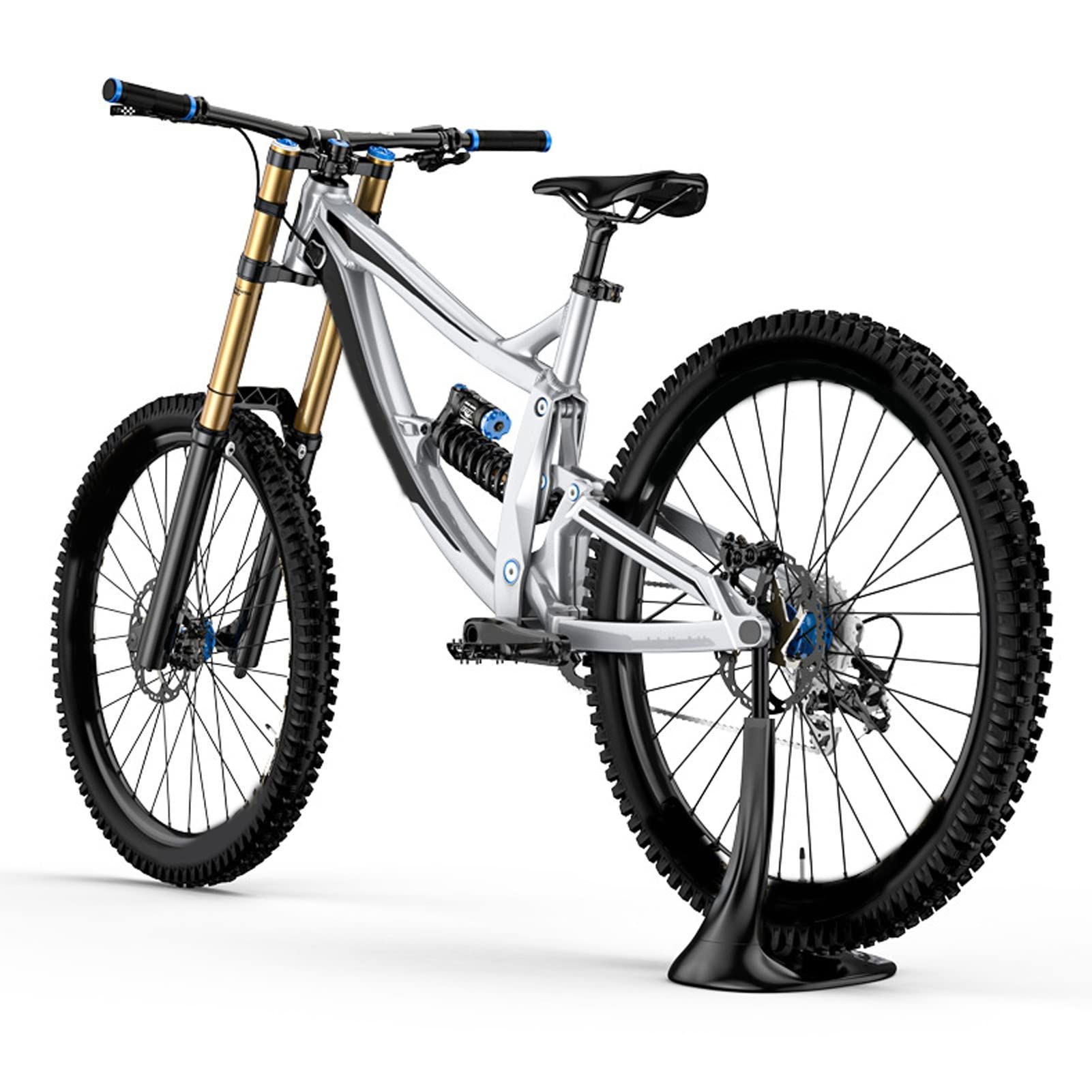 Bike Floor Type Parking Rack Hub Mount Bicycle Stand Height Adjustable for MTB view 2