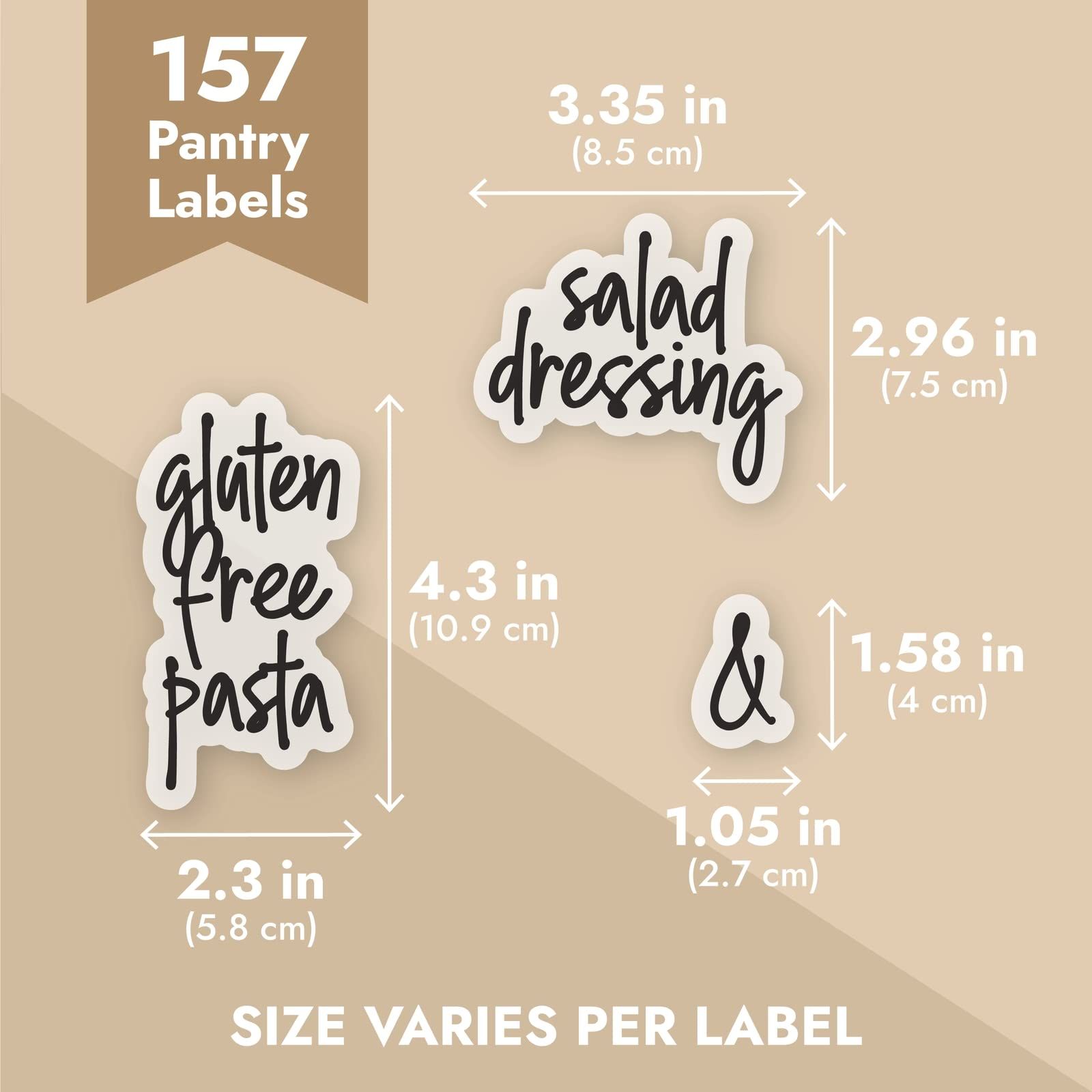 Talented Kitchen 157 Pantry Labels for Food Containers - Preprinted Black view 4