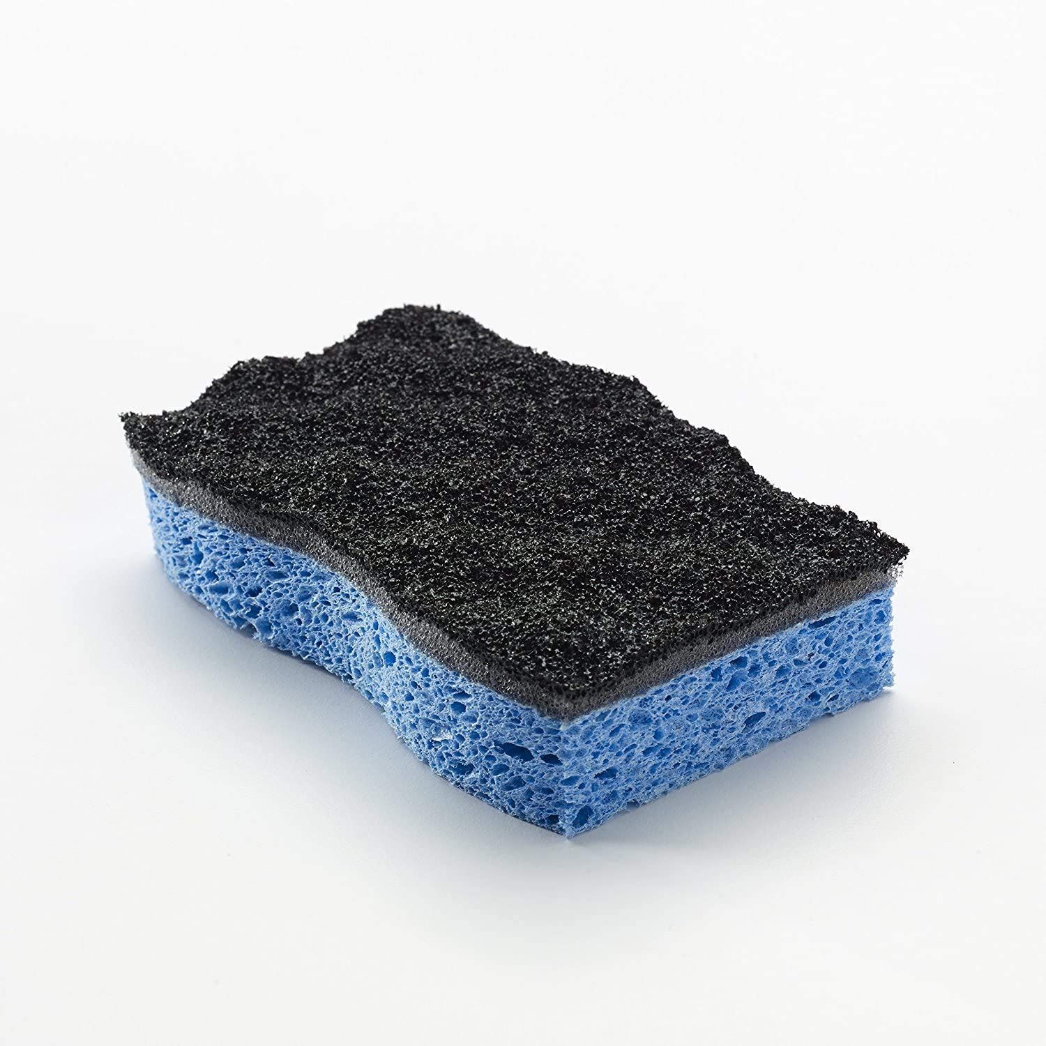 Multi-Use Scrunge Scrub Sponge (Black with Blue — image 1