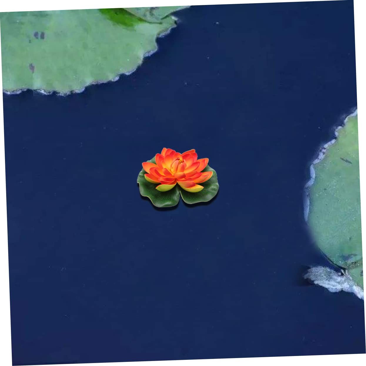 1pc Simulation Lotus Fountain Decor Floating Flowers Faux Flowers Artificial view 4