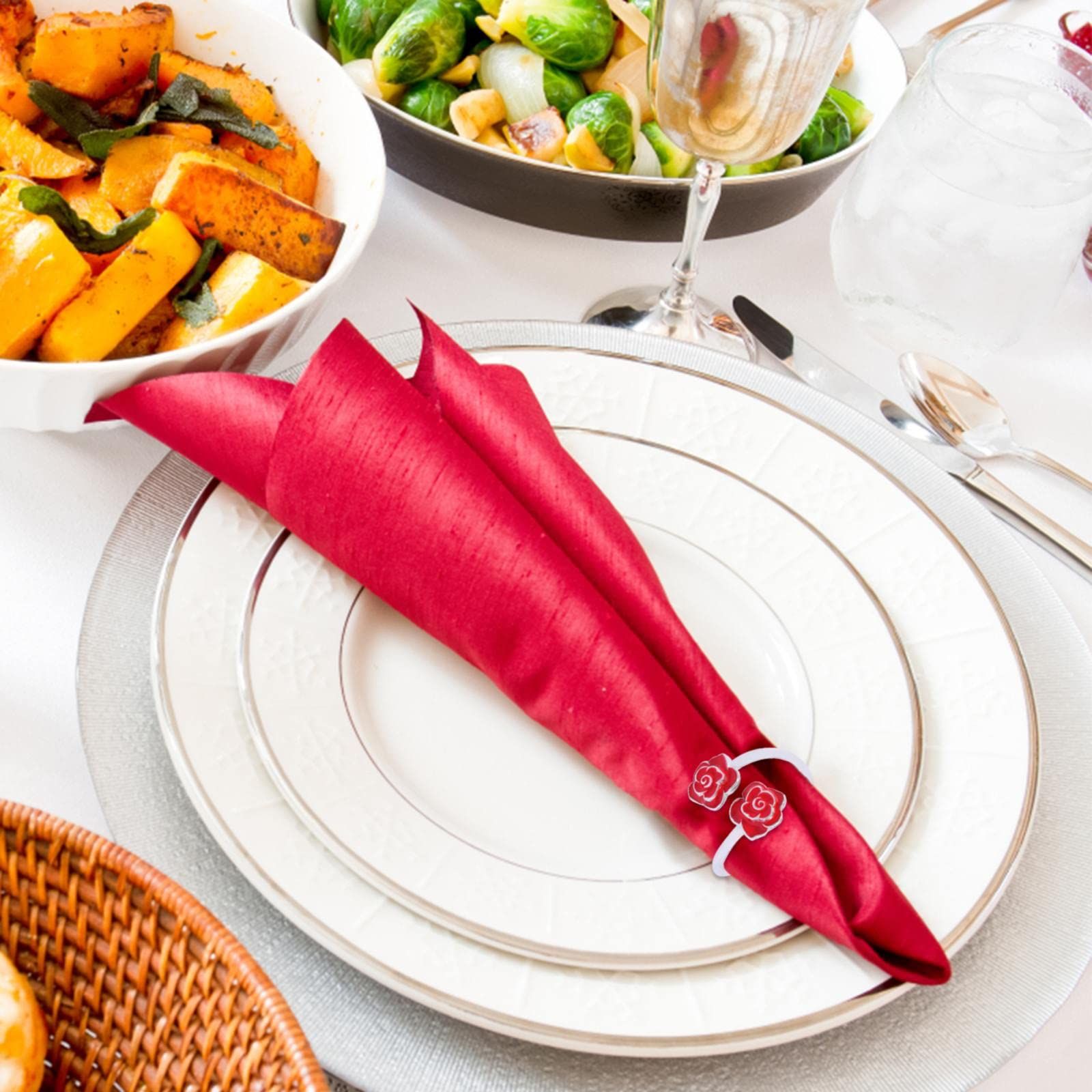 Home Napkin Ring Beautiful Decorative Napkin Ring Alloy Napkin Buckle Table view 2