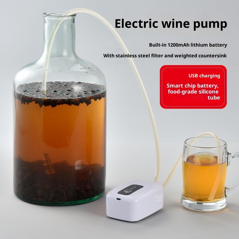 Portable Food Grade USB Electric Auto Siphon self priming Pump for bottling view 5