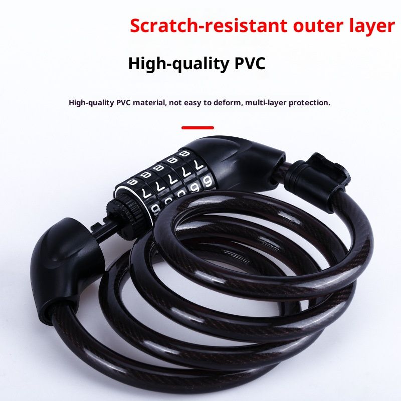 Bike Lock, Bike Locks Cable, High Security 5 Digit Resettable Combination view 2