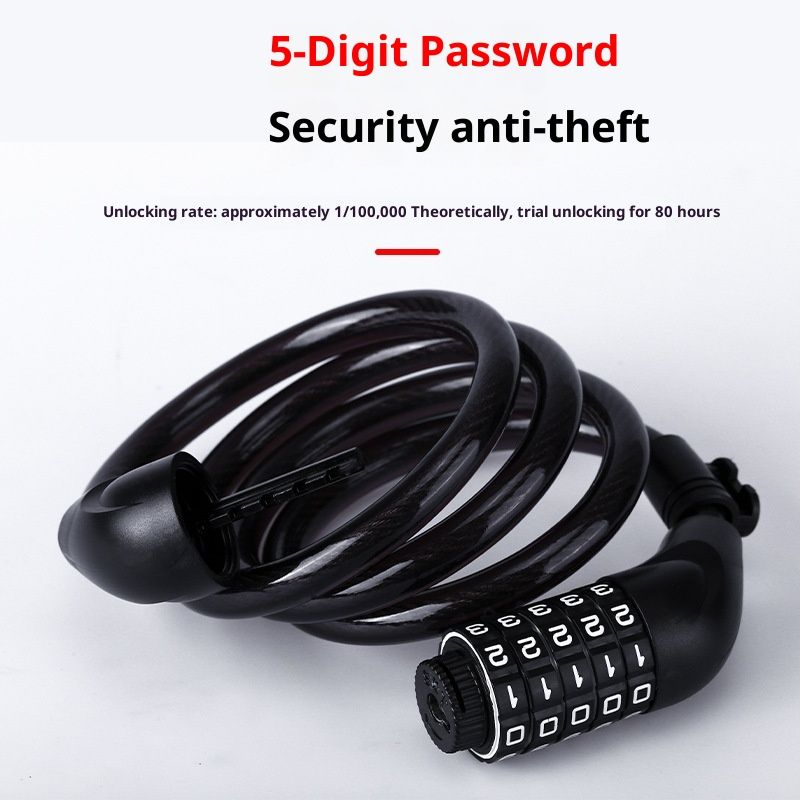 Bike Lock, Bike Locks Cable, High Security 5 Digit Resettable Combination view 3