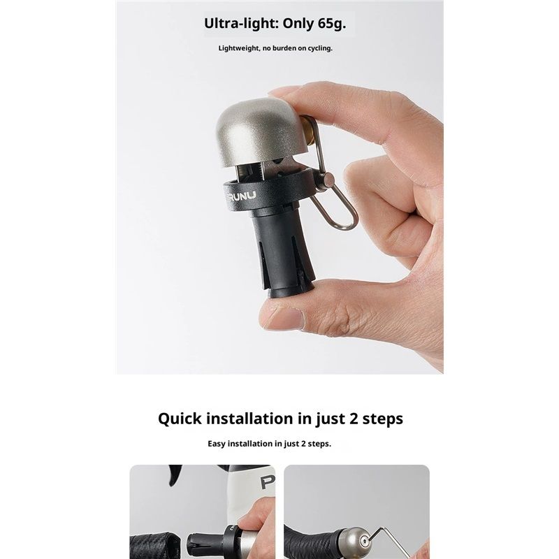 2 pack Bike Handlebar Bell - Loud copper Alloy End Plug Bell for Road & view 5