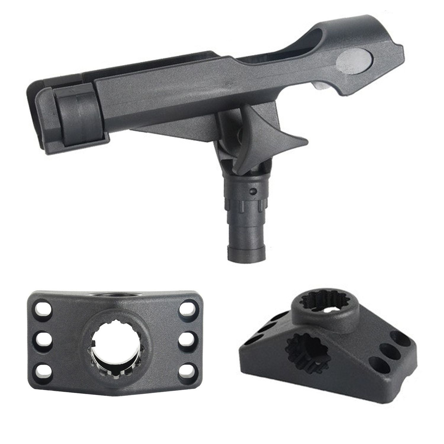 2 Pack Spinning Rod Holder with Side Deck Mount Fishing Rod Holder Adjustable view 5