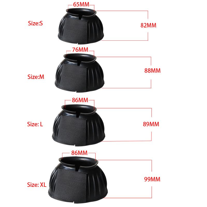 Bell Boots for Horses 1 Pair Protect Against Hoof Impact Trauma view 5