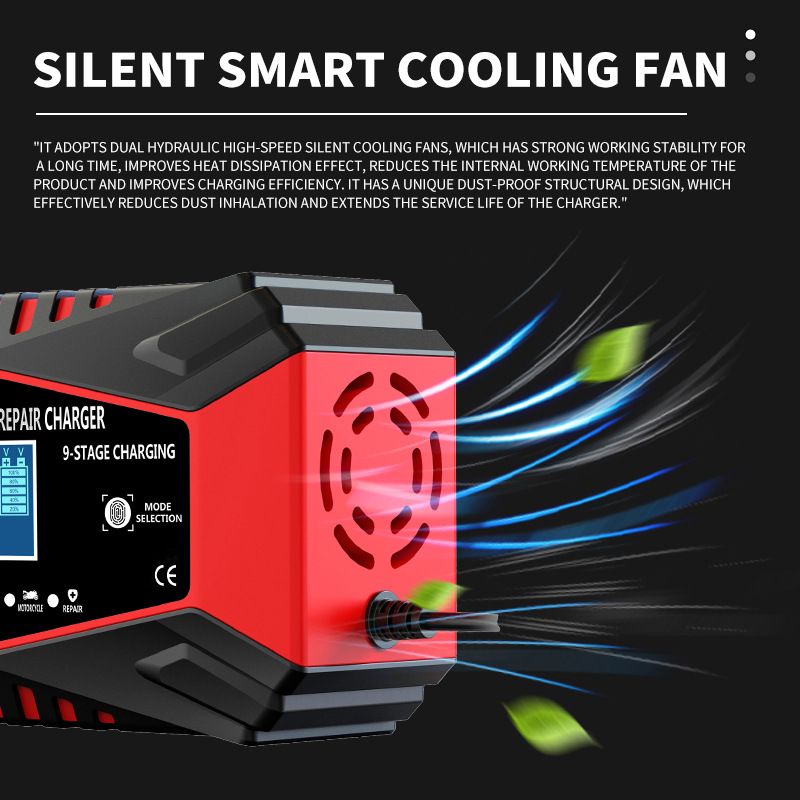 Battery Charger 12V and 24V Fully-Automatic Smart Car Battery Charger view 2