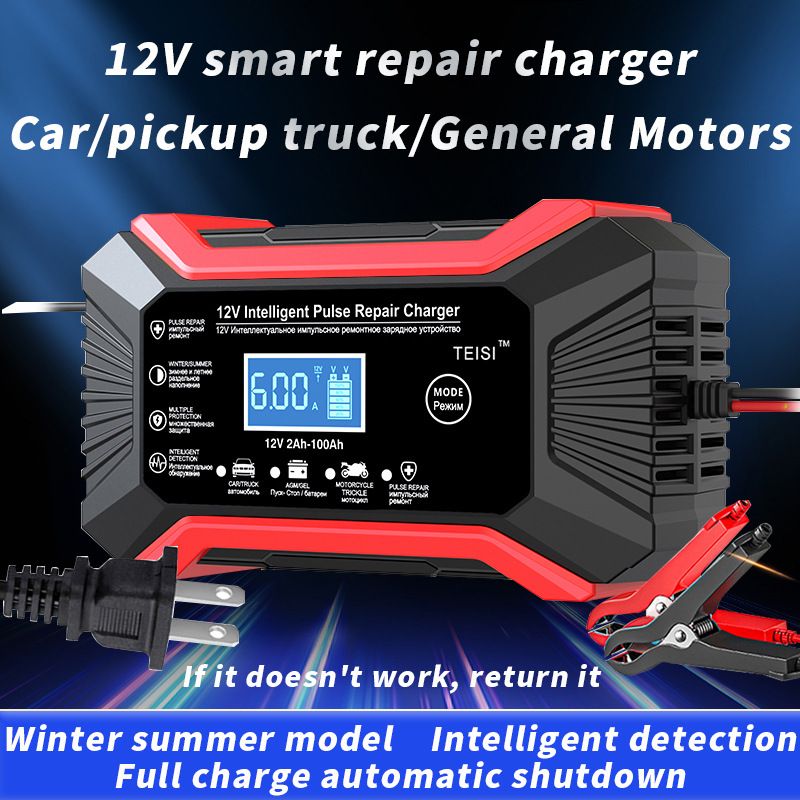 Battery Charger 12V and 24V Fully-Automatic Smart Car Battery Charger view 3