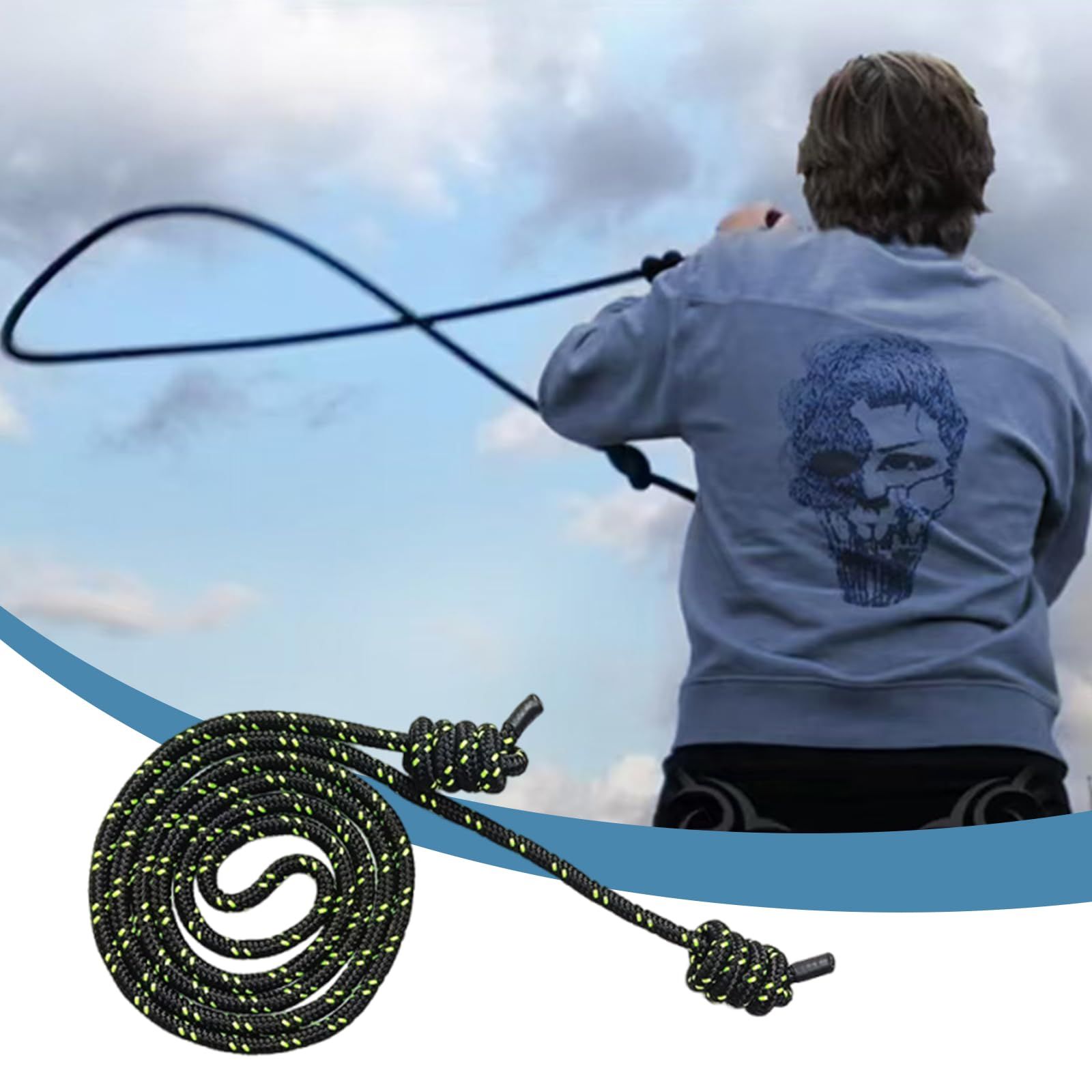 Flow Rope for Fitness High Performance Double Woven Workout Rope Adjustable view 4
