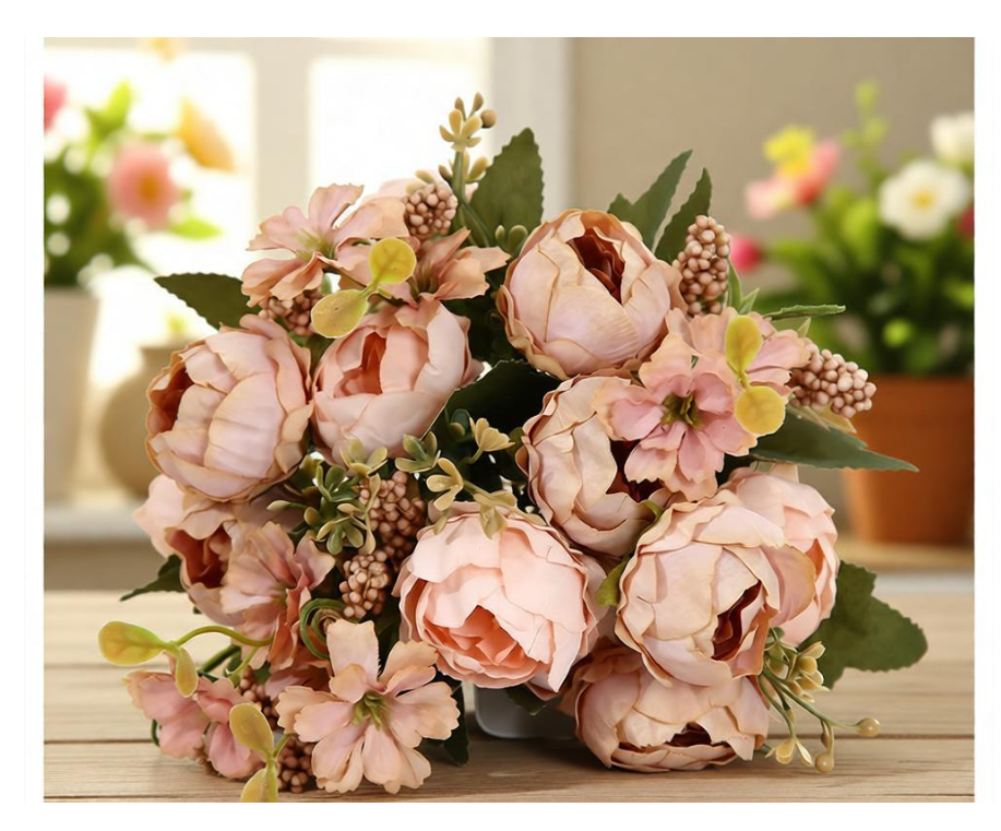 Vintage Artificial Peonies Silk Peony Flowers for Wedding Bridal Home Décor view 5