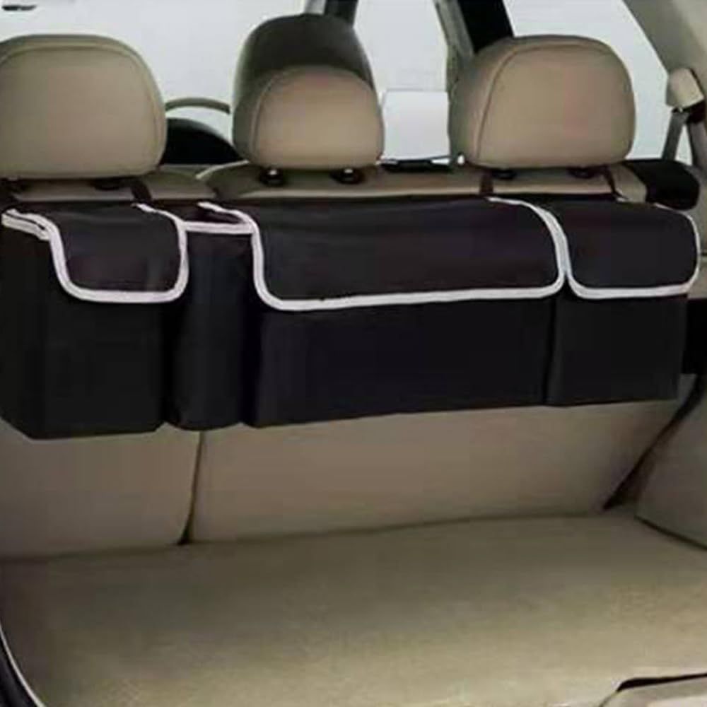 Backseat Trunk Organizer for Car - Durable Trunk Hanging Storage Bag with 4 view 2