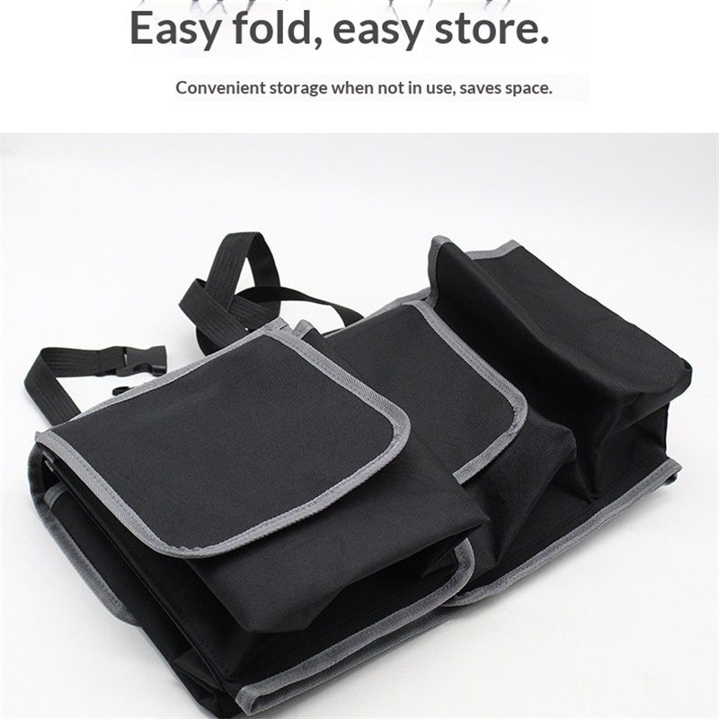 Backseat Trunk Organizer for Car - Durable Trunk Hanging Storage Bag with 4 view 3
