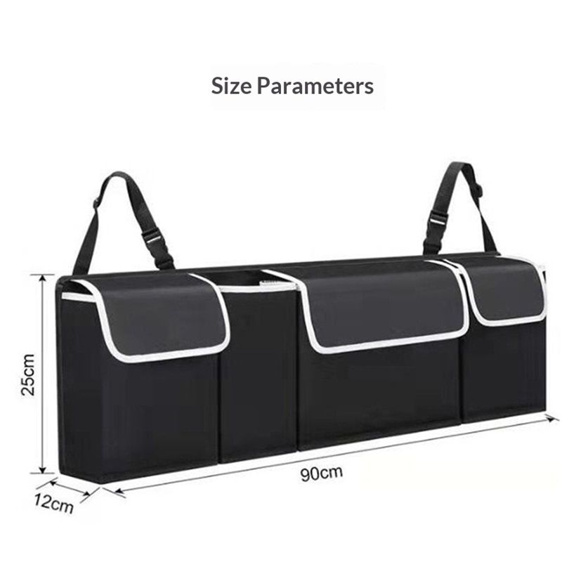 Backseat Trunk Organizer for Car - Durable Trunk Hanging Storage Bag with 4 view 5
