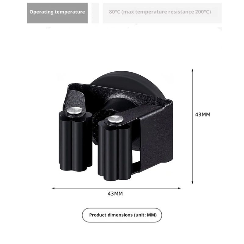 Magnetic Broom Holder,4PCS Anti-Slip Magnetic Mount Storage Broom Holders with view 2