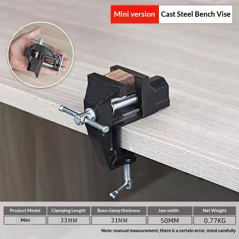 Mini Table Clamp, Small Bench Vice, New upgraded cast iron manufacturing view 5