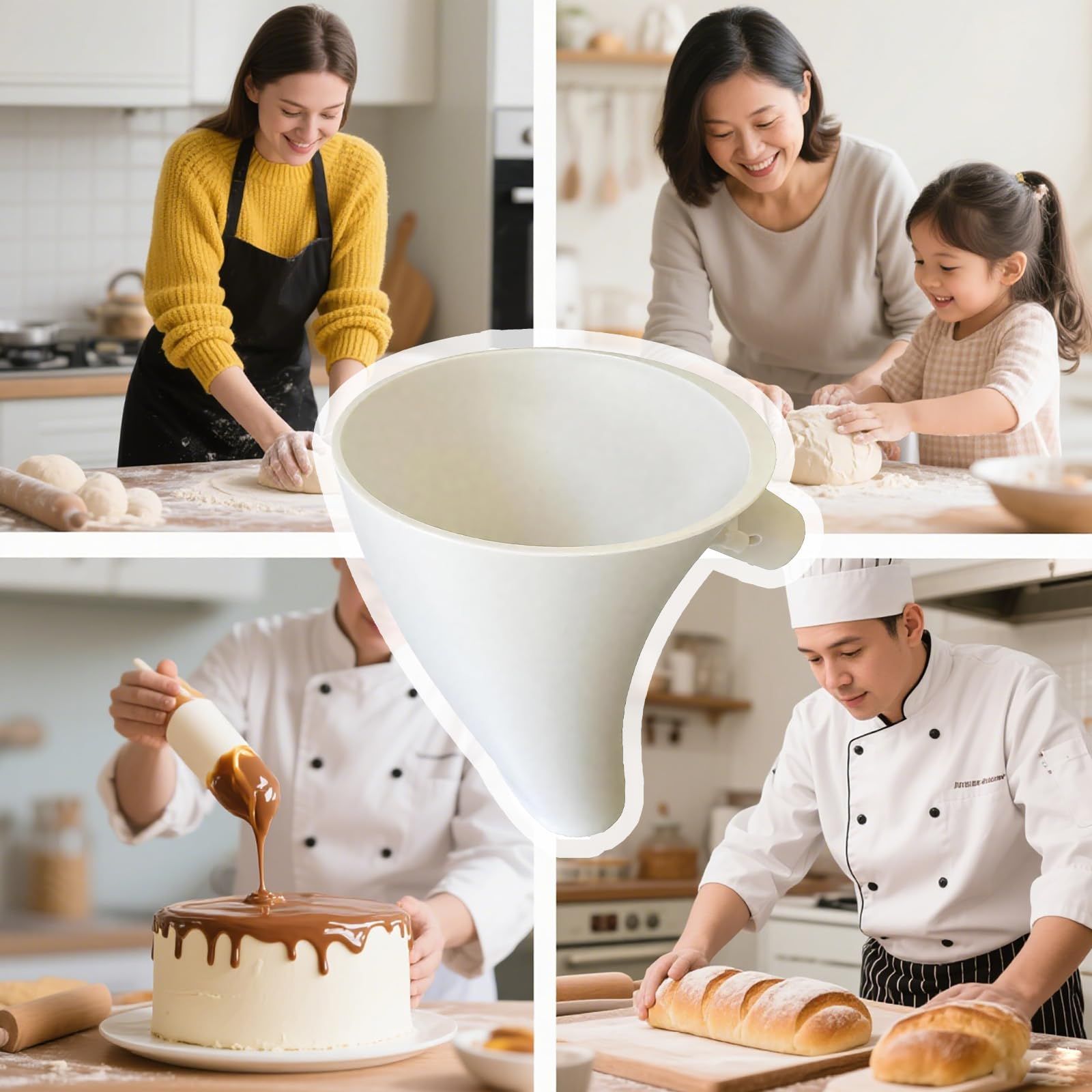 Flour Funnel for Kitchen Aid Mixer view 4