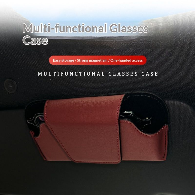 Magnetic car sun visor, sunglasses holder, car sun visor, sunglasses clip view 3