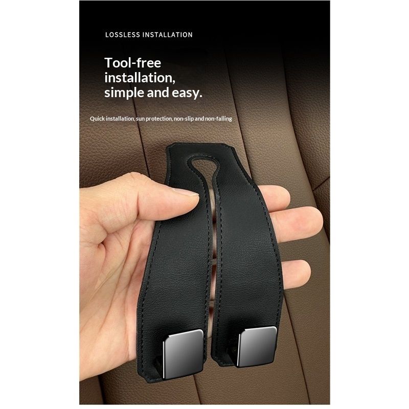 2 Pack Car Seat Back Storage Hooks - Headrest Hooks for Purses and Bags view 3