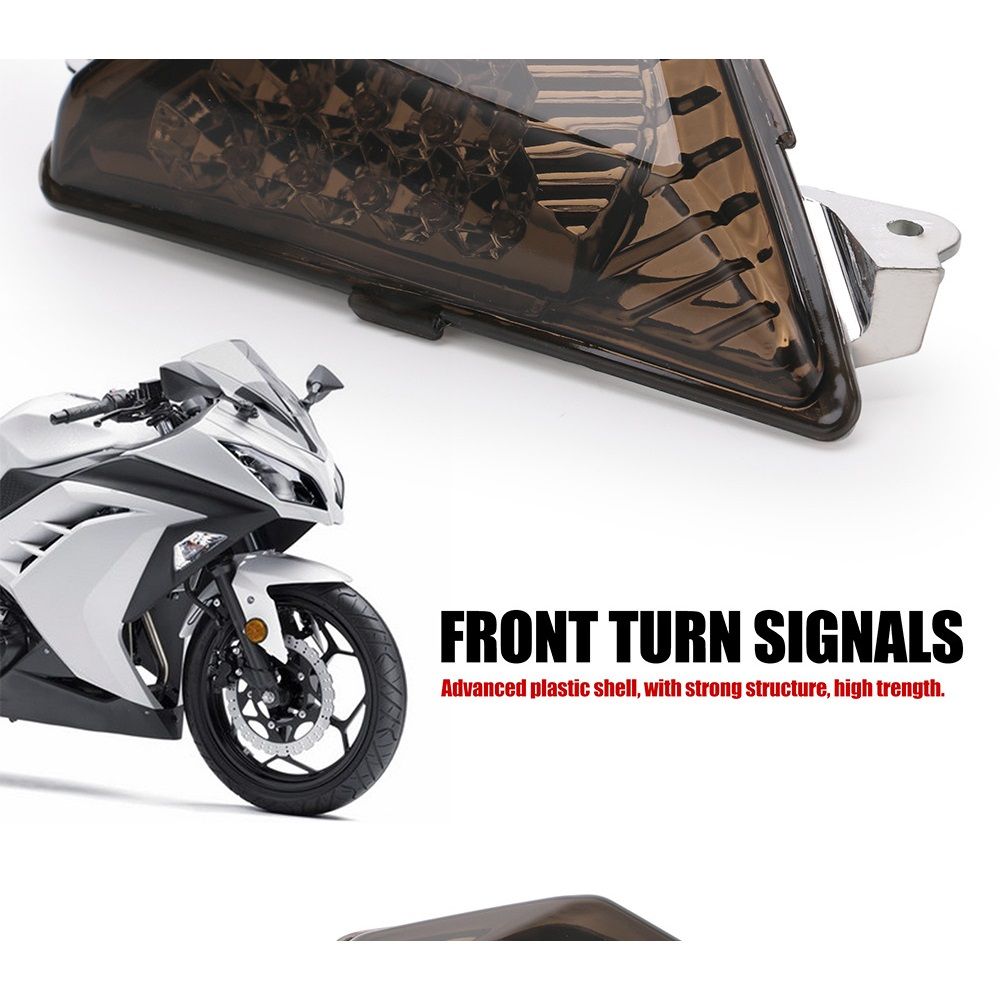 Motorcycle Front LED Turn Signal Light Lamp fits for NINJA250 NINJA300 2013-2018 view 5