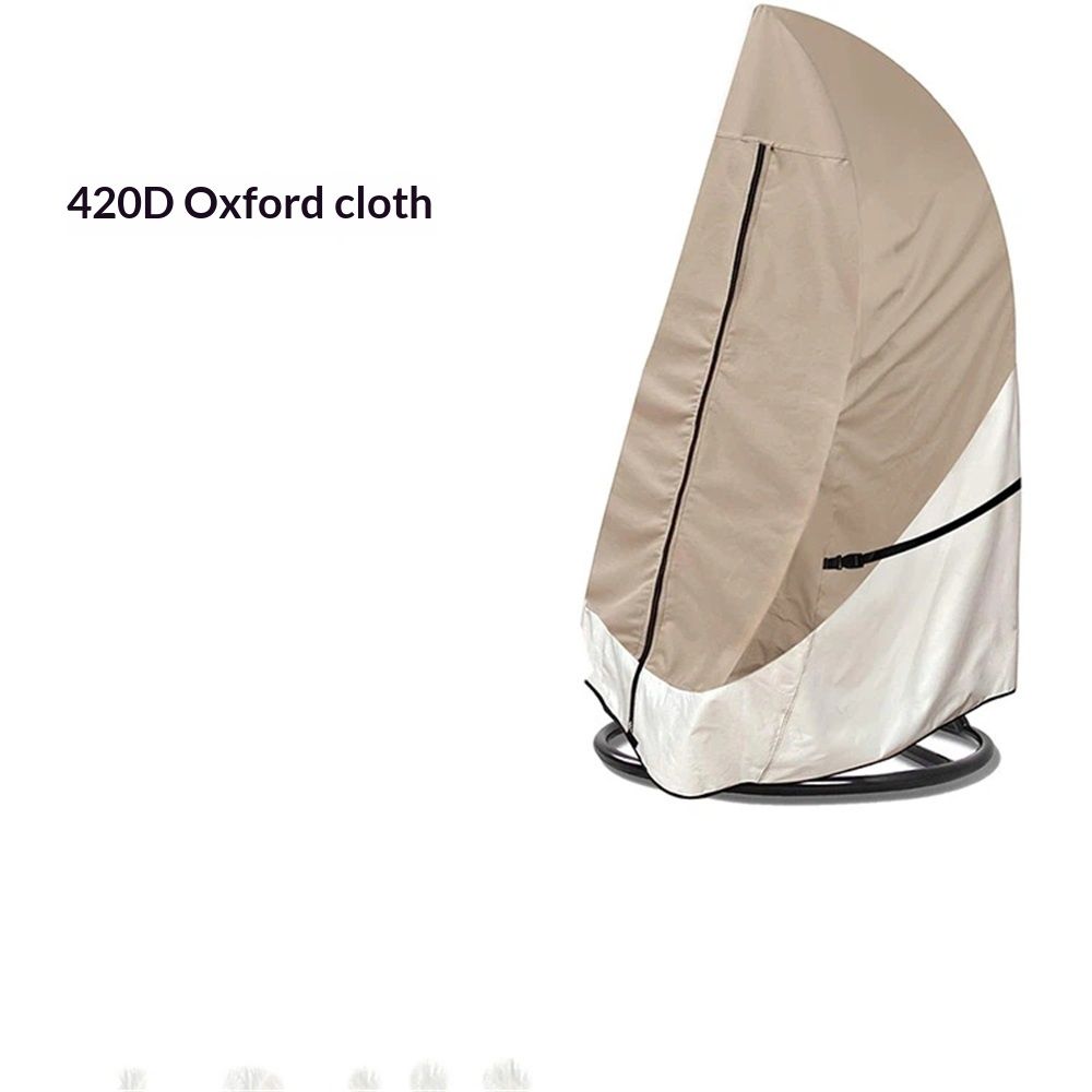 Patio Hanging Egg Chair Cover - 420D Waterproof Outdoor Single Seat Wicker view 5