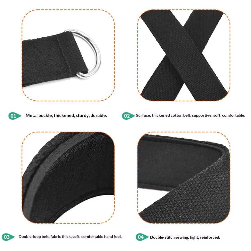 2 Pcs Pilates Straps - Double Loop Ring Straps for Reformer view 3