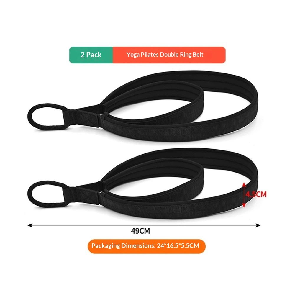 2 Pcs Pilates Straps - Double Loop Ring Straps for Reformer view 5