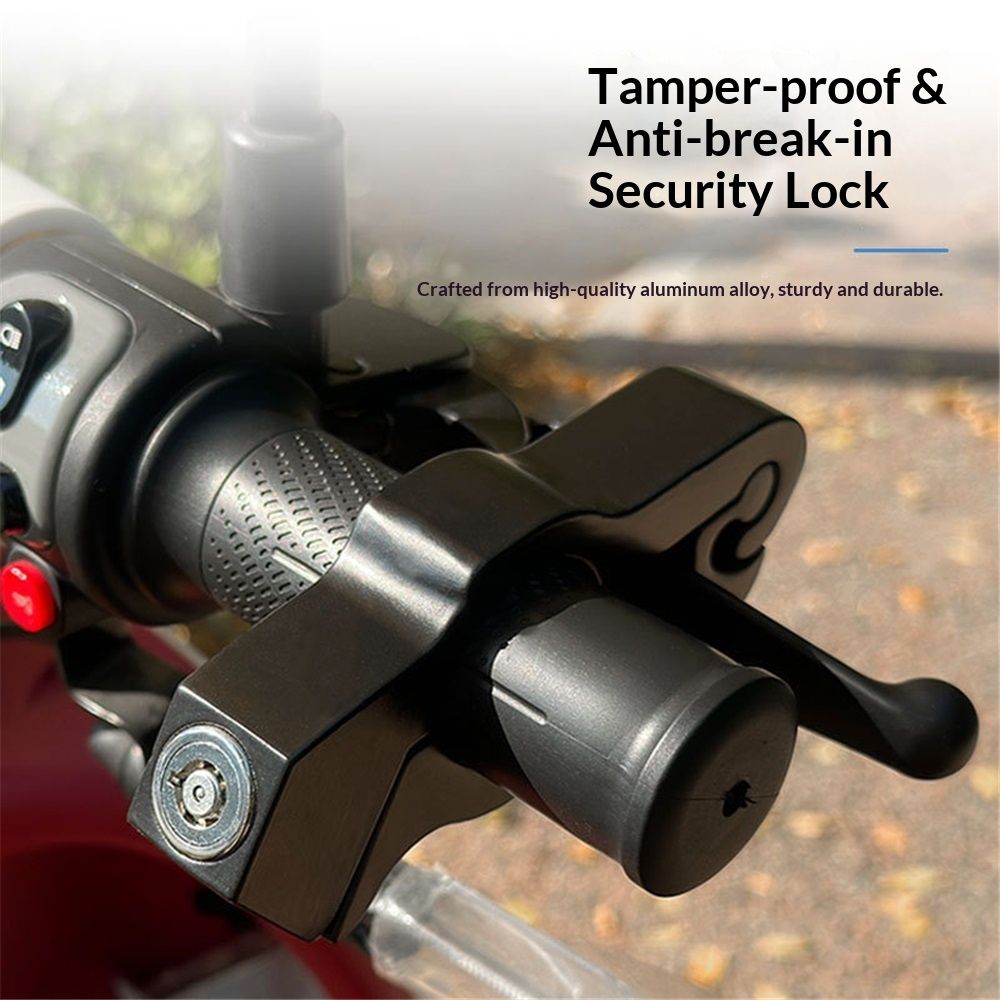 Lock Motorcycle, Heavy Duty Anti Theft Adjustable Bike Handlebar Lock with 2 view 2